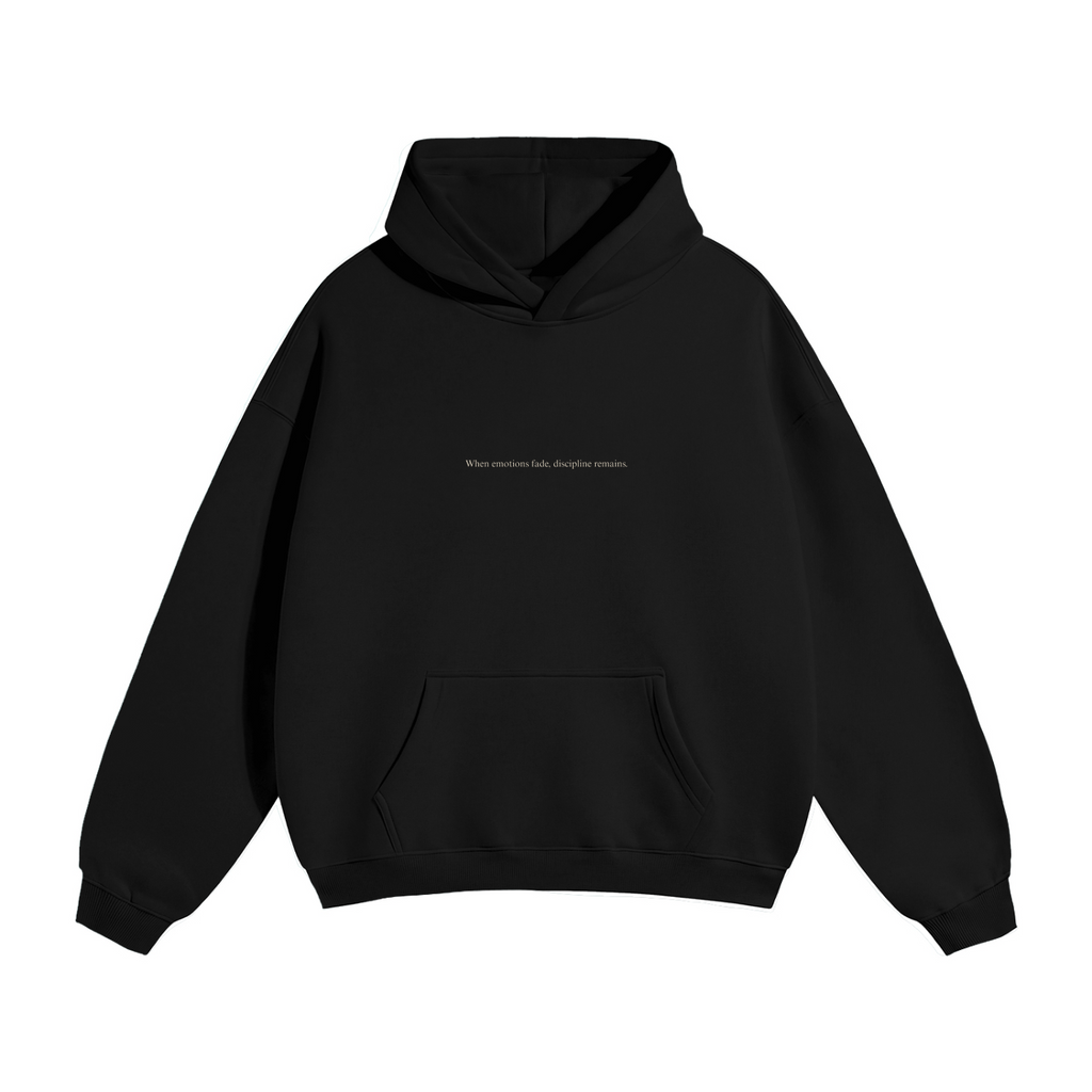 DISCIPLINE BLACK Oversize Fleeced Hoodie
